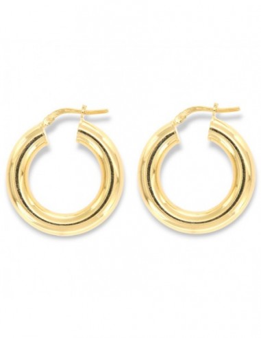 Orecchini Argento Dorato Cerchi 25MM Diametro [0fff63ba]