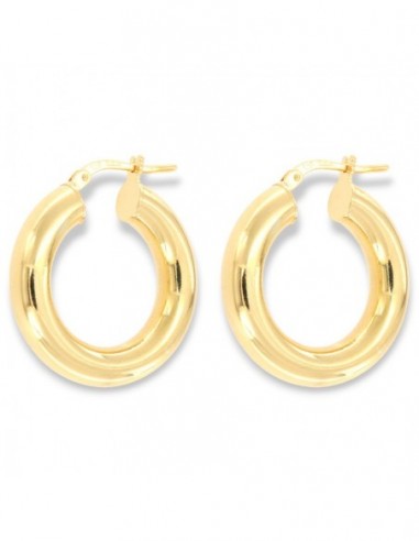 Orecchini Argento Dorato Cerchi 25MM Diametro [0aaf24a4]