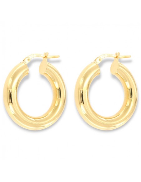 Orecchini Argento Dorato Cerchi 25MM Diametro [0aaf24a4]