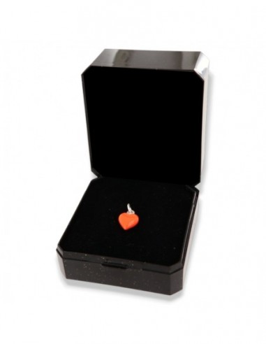 Ciondolo Argento Smaltato Cuore Arancione 10MM [49e02b7e]