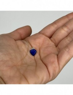 Ciondolo Argento Smaltato Cuore Blu 10MM [2964aadc] 2