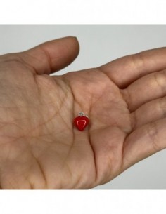 Ciondolo Argento Smaltato Cuore Rosso 10MM [23733921] 2