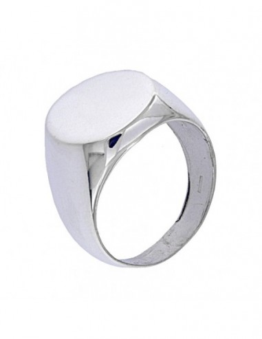 Anello Argento Rodiato Chevalier Scudo Ovale [09a7a30a]