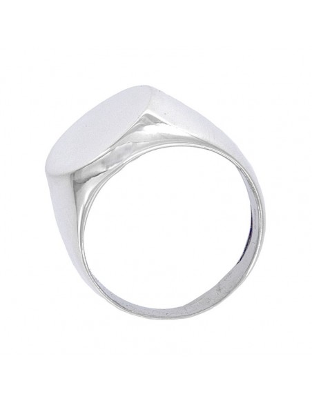 Anello Argento Rodiato Chevalier Scudo Ovale [beba620e]