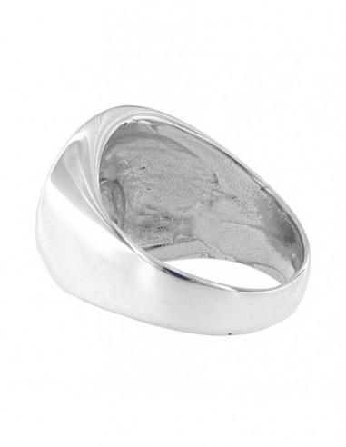 Anello Argento Rodiato Chevalier Scudo Ovale [679c2103]