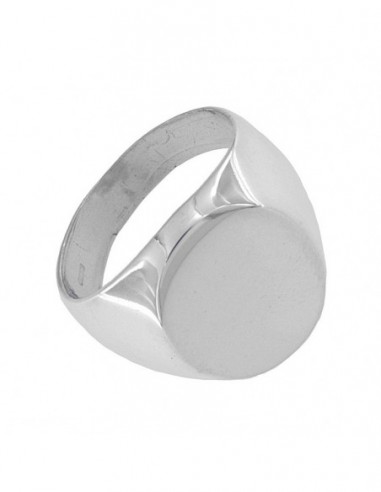 Anello Argento Rodiato Chevalier Scudo Ovale [d081e007]