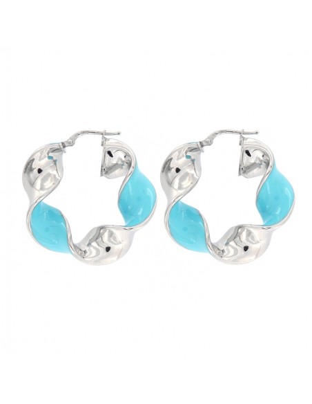 Orecchini Argento Rodiato Torchon [cc228726]