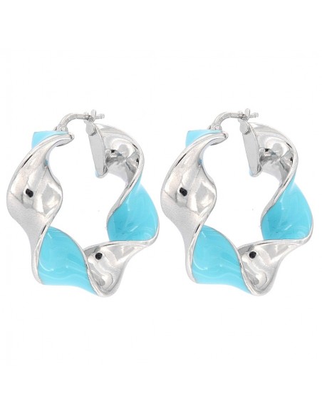 Orecchini Argento Rodiato Torchon [7b3f4622]