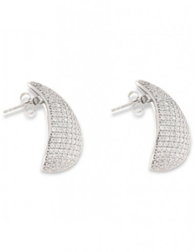 Orecchini Argento Rodiato Goccia Zirconi Pavè [94e1d9bc]