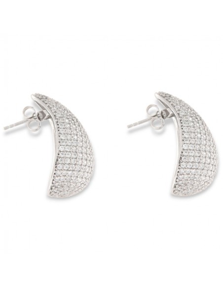 Orecchini Argento Rodiato Goccia Zirconi Pavè [94e1d9bc]