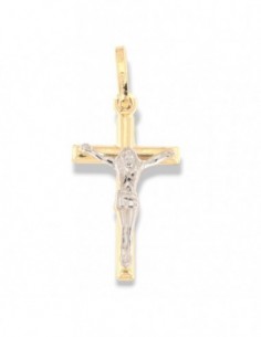 Ciondolo Oro Giallo Crocifisso Gesù In Oro Bianco [1270c70e]