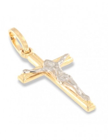 Ciondolo Oro Giallo Crocifisso Gesù In Oro Bianco [d426e896]