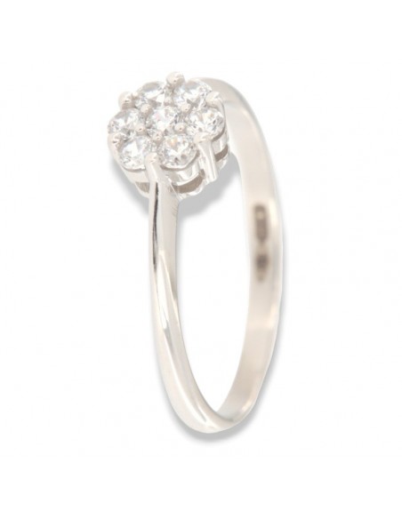 Anello Oro Bianco Magic Zirconi Bianchi [81ab75c0]