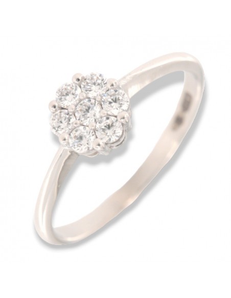 Anello Oro Bianco Magic Zirconi Bianchi [e4d89355]