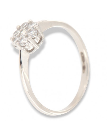 Anello Oro Bianco Magic Zirconi Bianchi [e188d44b]