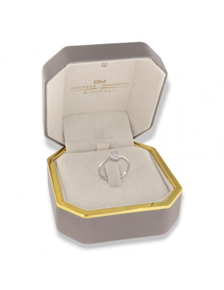 Anello Oro Bianco Magic Zirconi Bianchi [38ae9746]