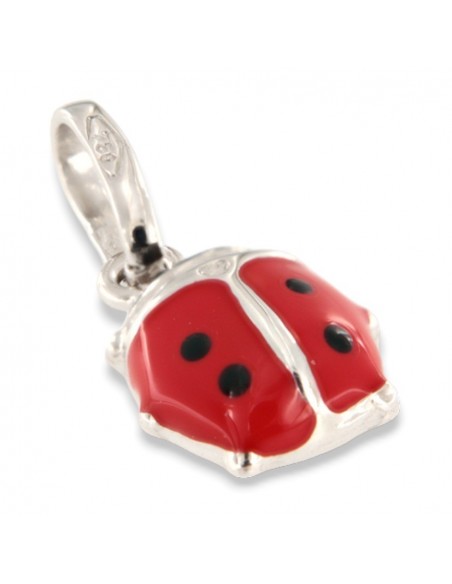 Ciondolo Oro Bianco Coccinella [edae85c3]