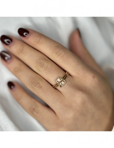 Anello Oro Giallo Scritta ME YOU [d847e913]
