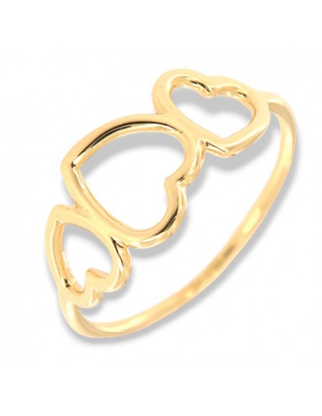 Anello Oro Giallo Cuori [be204278]