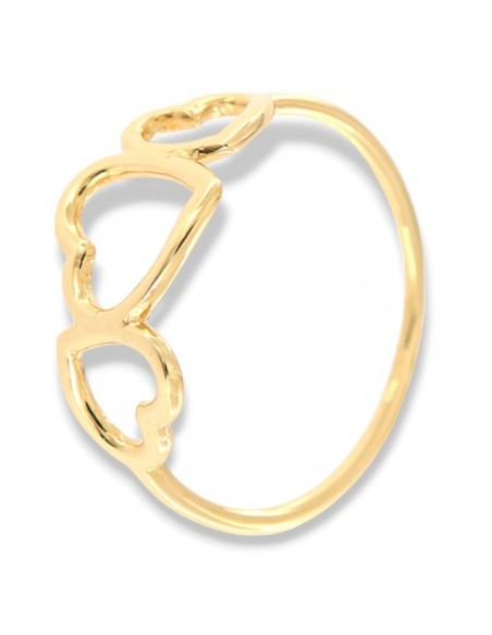 Anello Oro Giallo Cuori [bb700566]