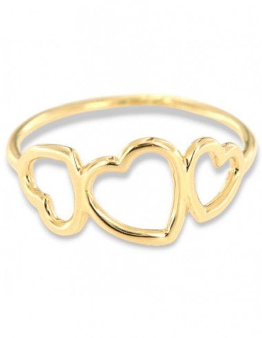 Anello Oro Giallo Cuori [d54b876f]