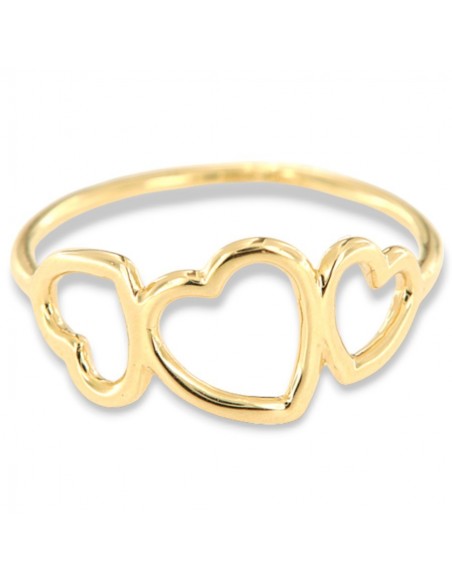 Anello Oro Giallo Cuori [d54b876f]