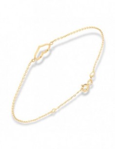 Bracciale Oro Giallo Catenina CIondolo Cuore [ea09159c]