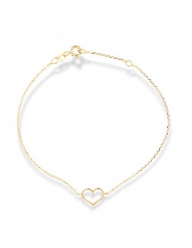 Bracciale Oro Giallo Catenina CIondolo Cuore [d2db61db]