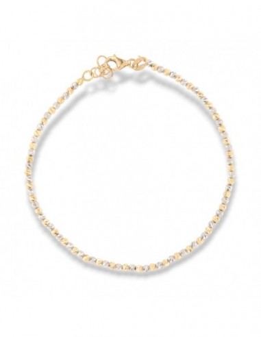 Bracciale Oro Giallo Sfere 2 Colori Rigate 2,25MM Diametro [dc82d0d8]
