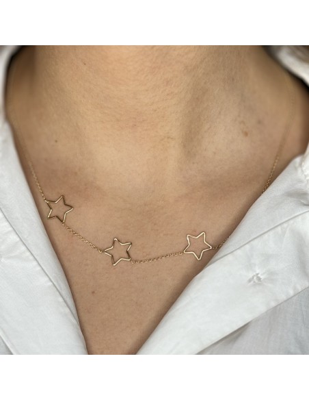 Collana Oro Giallo Pendenti Stelle [37237365]