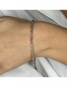 Bracciale Oro Giallo Bianco Rosa Maglia Rope [5d14d498] 2