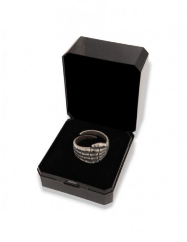 Anello Argento Brunito Mano Con Ossa [67d4b2b2]