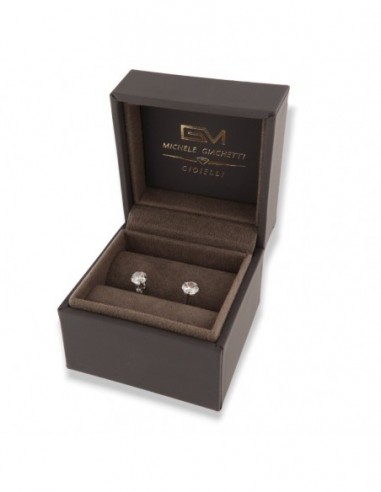 Orecchini Oro Bianco Punto Luce Zircone Tondo 5MM [9453675f]