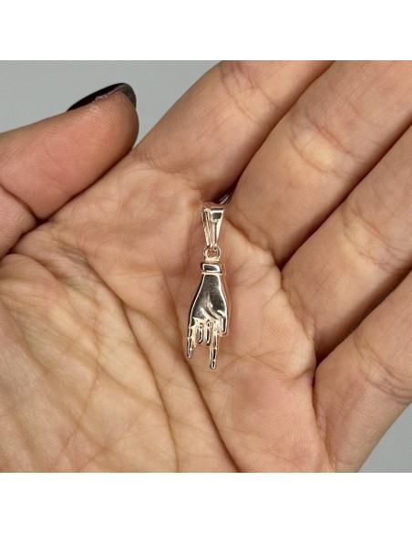 Ciondolo Argento Rosato Mani Corna [36c78f20]