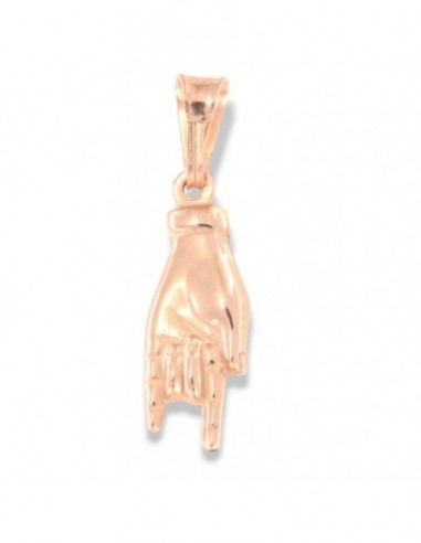 Ciondolo Argento Rosato Mani Corna [848a093a]