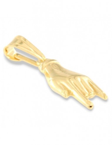 Ciondolo Argento Dorato Mani Corna [2cf9802f]