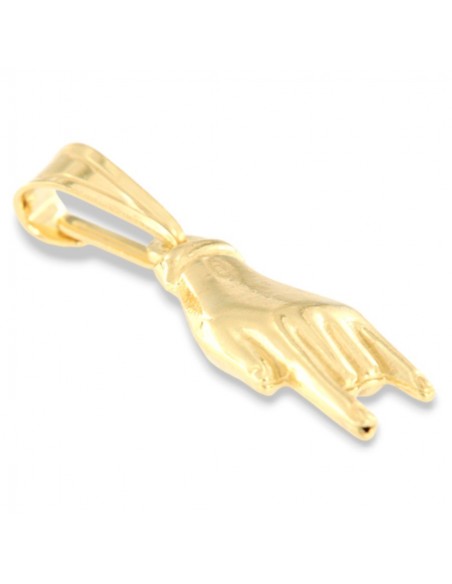 Ciondolo Argento Dorato Mani Corna [2cf9802f]