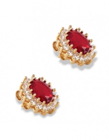 Orecchini Argento Dorato Principessa Rossa 8x6MM [860a0ab8]