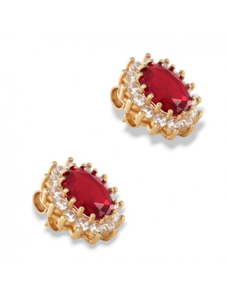 Orecchini Argento Dorato Principessa Rossa 8x6MM [860a0ab8]