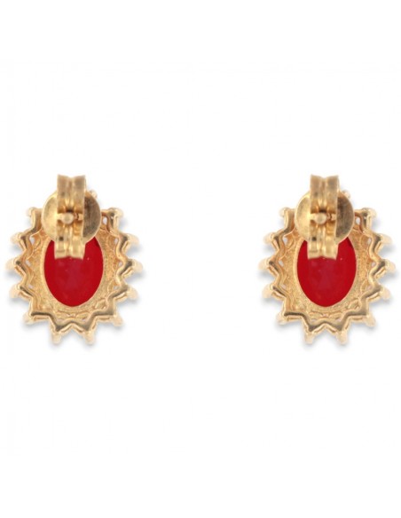 Orecchini Argento Dorato Principessa Rossa 8x6MM [835a4da6]