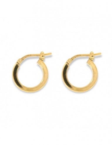 Orecchini Argento Dorato Cerchi 14MM [fec1ca97]