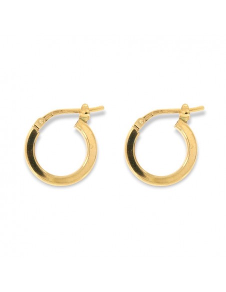 Orecchini Argento Dorato Cerchi 14MM [fec1ca97]