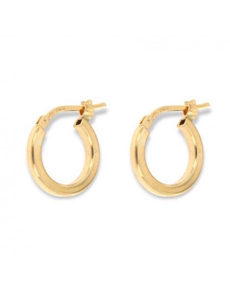 Orecchini Argento Dorato Cerchi 14MM [fb918d89]
