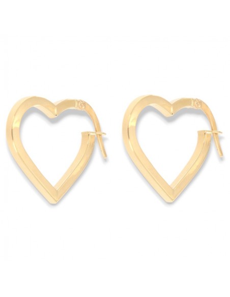 Orecchini Oro Giallo Cuore Cerchi [73f2d338]
