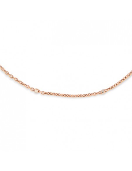 Collana Oro Rosa/Bianco Diamantata 45CM 1,80GR [be51b6bf]