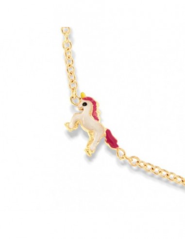 Bracciale Oro Giallo Piastra Centrale Unicorno Neonato [74f159cd]