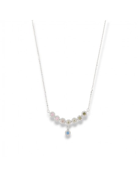 Collana Argento Rodiato Zirconi Magic Multicolor [d6d1e8f2]