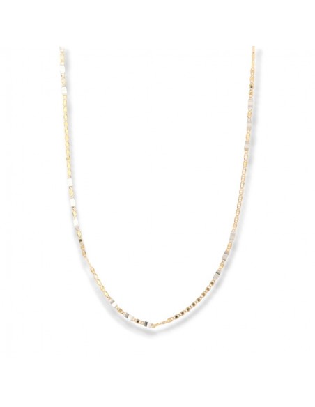 Collana Oro Giallo Bianco  Maglia Marina Alternata [af24bcbf]