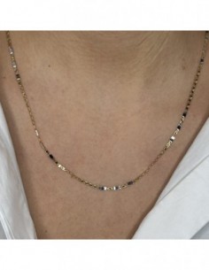Collana Oro Giallo Bianco  Maglia Marina Alternata [af24bcbf] 2