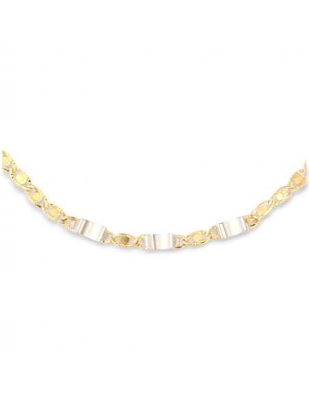 Collana Oro Giallo Bianco  Maglia Marina Alternata [2344cd69]